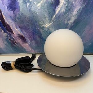 IKEA Simrishamn Table Wall Lamp Chrome Opal Glass 404.378.01